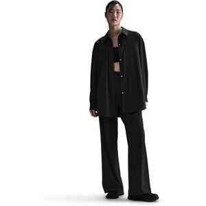 Nike Dri-FIT Black Oversize Long Sleeve Shirt 24.7 HM8385-010 Women's Large